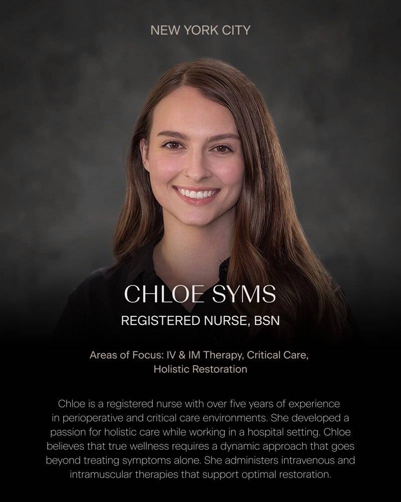 Chloe Syms, Registered Nurse (BSN), Remedy Place New York City